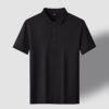 Men's Short Sleeve T-Shirt Summer 2025 New Solid Color Solona High Stretch Polyester Lapel Cotton - 图片 2