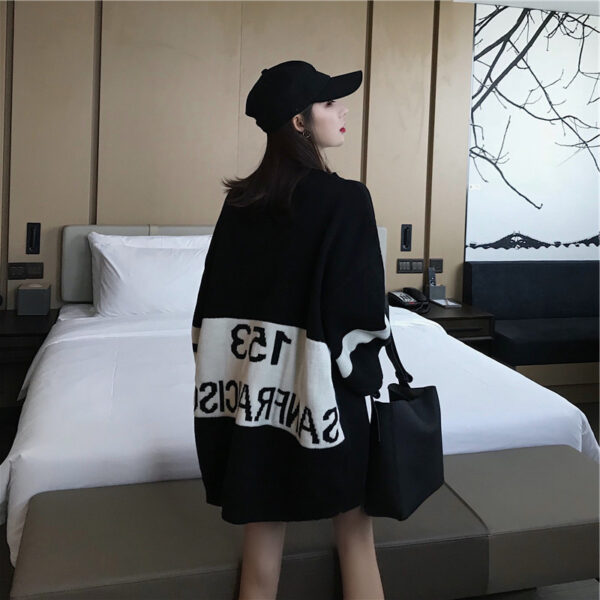 Medium-length sweatshirt women's loose Korean version of the spring thin lazy style bf jacket tide ins super hot
