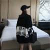 Medium-length sweatshirt women's loose Korean version of the spring thin lazy style bf jacket tide ins super hot - 图片 4