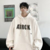 600g heavy cotton sweatshirt men's spring and autumn ins trendy brand American retro loose hooded jacket for junior and senior high school students - 图片 6