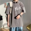 100% pure cotton heavyweight loose-fitting summer short-sleeve men's t-shirt, large size for 200-300 jin - 图片 3