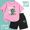 Boy's summer suit 2025 new boy's fried street foreign summer children's short-sleeved cotton two-piece thin set - 图片 9
