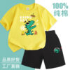 Boy's summer suit 2025 new boy's fried street foreign summer children's short-sleeved cotton two-piece thin set - 图片 11