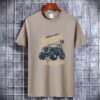 Muyi heavy combed cotton short sleeve T-shirt men's Korean version loose trend solid color round neck base short sleeve - off-road vehicle - 图片 11