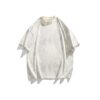 Men's Summer 2025 New American Style Ice Feel Short Sleeve T-Shirt High Street Retro Heavyweight Cotton Crew Neck Top - 图片 3