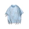 Men's Summer 2025 New American Style Ice Feel Short Sleeve T-Shirt High Street Retro Heavyweight Cotton Crew Neck Top - 图片 5