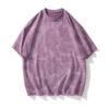 Men's Summer 2025 New American Style Ice Feel Short Sleeve T-Shirt High Street Retro Heavyweight Cotton Crew Neck Top - 图片 7