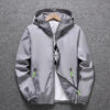 Reflective zipper outdoor windbreaker new spring autumn men's plus size jacket trendy youth jacket - 图片 13