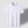 Men's Short Sleeve T-Shirt Summer 2025 New Solid Color Solona High Stretch Polyester Lapel Cotton - 图片 4