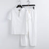 Summer new casual suits, cotton linen, Tang suits, loose large size Hanfu, linen suits, men - 图片 6