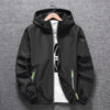 Reflective zipper outdoor windbreaker new spring autumn men's plus size jacket trendy youth jacket - 图片 15