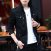 New men's Korean-style fashion stand collar jacket, thickened denim work cotton coat for spring and autumn. - 图片 8