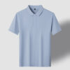 Men's Short Sleeve T-Shirt Summer 2025 New Solid Color Solona High Stretch Polyester Lapel Cotton - 图片 6