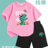 Boy's summer suit 2025 new boy's fried street foreign summer children's short-sleeved cotton two-piece thin set - 图片 24