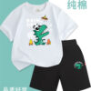 Boy's summer suit 2025 new boy's fried street foreign summer children's short-sleeved cotton two-piece thin set - 图片 25