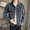 Men's casual denim jacket for spring and autumn, trendy brand new clothing - 图片 2