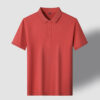 Men's Short Sleeve T-Shirt Summer 2025 New Solid Color Solona High Stretch Polyester Lapel Cotton - 图片 8