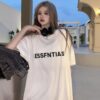 Mid-length short-sleeved black t-shirt women's ins trendy brand summer 2025 with loose plus size - 图片 2