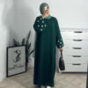 Dubai Middle Eastern Turkish Elegant Embroidery Daisy Dress Robe LR802 - 图片 28