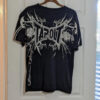 Summer American retro street dark style print short sleeve T-shirt English loose trend men's top - 图片 4