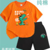 Boy's summer suit 2025 new boy's fried street foreign summer children's short-sleeved cotton two-piece thin set - 图片 27