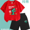 Boy's summer suit 2025 new boy's fried street foreign summer children's short-sleeved cotton two-piece thin set - 图片 14