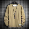 Popular sweatshirt men's cotton spring and autumn new fake two long-sleeved T-shirts Korean fashion base tops - 图片 4
