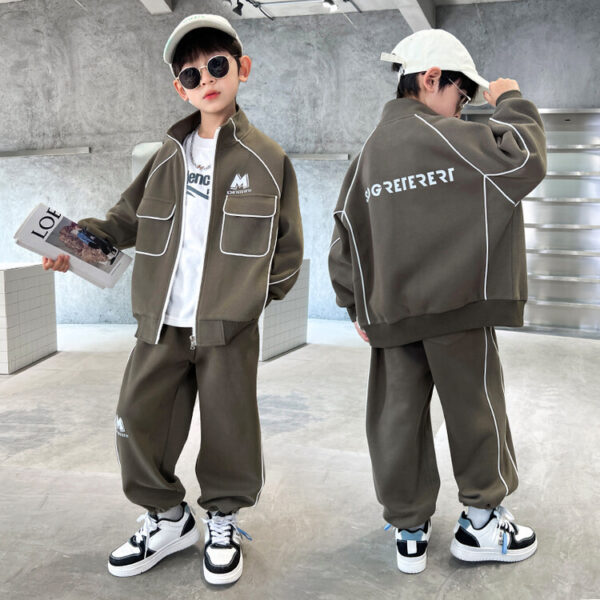 CUHK boys' spring and autumn suits, children's clothes, boys' Internet celebrities, handsome, fashionable, fashionable, sports, autumn fashion clothes
