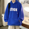 600g heavy cotton sweatshirt men's spring and autumn ins trendy brand American retro loose hooded jacket for junior and senior high school students - 图片 5