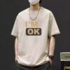 Japanese ins fashion brand heavy 100% cotton short sleeve T-shirt men's summer loose trend casual 2025 new style - 图片 5