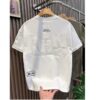 Trendy brand new summer T-shirt men's cool and handsome thin loose pop American half-sleeved top - 图片 5