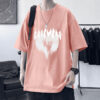 Cotton 100% Plus Size Loose Short Sleeve Summer Men's Heavy T-Shirt - 图片 5