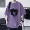 Cotton 100% Plus Size Loose Short Sleeve Summer Men's Heavy T-Shirt - 图片 2