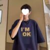 Japanese ins fashion brand heavy 100% cotton short sleeve T-shirt men's summer loose trend casual 2025 new style - 图片 2