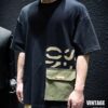 Cotton short sleeve t-shirt men's summer heavy with pockets loose fat plus size fat half sleeve men's shirt - 图片 4