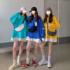 Autumn new sweatshirt women's tide ins hooded student Korean version loose lazy style spliced jacket fake two-piece top - 图片 5