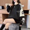 Contrasting sweatshirt womens loose student round neck letter long sleeves ins tide thin autumn top women's tide - 图片 6
