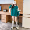 Contrasting sweatshirt womens loose student round neck letter long sleeves ins tide thin autumn top women's tide - 图片 7