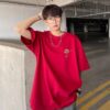 Guochao Chinese style clothes embroidery short sleeve t-shirt men's loose plus size phoenix tide brand heavy half-sleeved summer - 图片 12