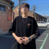 Guochao Chinese style clothes embroidery short sleeve t-shirt men's loose plus size phoenix tide brand heavy half-sleeved summer - 图片 7