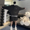 Ice silk quick-drying sports sunscreen suit suit for men, summer ruffian, handsome jacket shorts, high-end trendy men's outfit - 图片 2